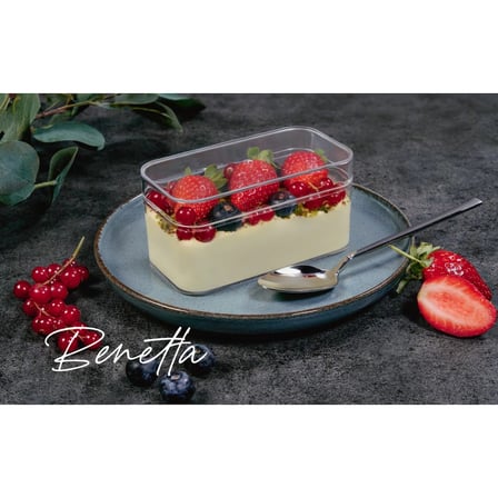 Benetta Şeffaf Plastik Kapaklı Kutu 300 cc - (240 ADET)