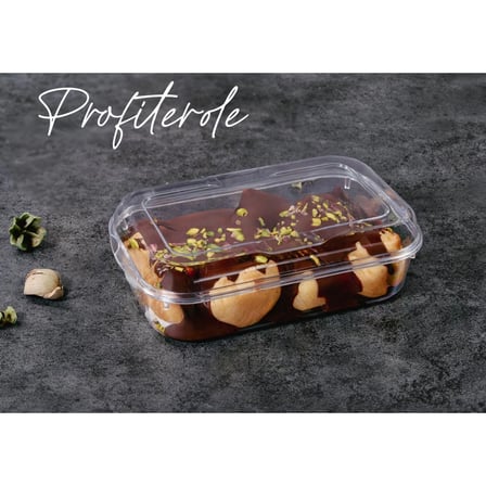 Profıterole Şeffaf Plastik Kapaklı Kutu 760 cc - (150 ADET)