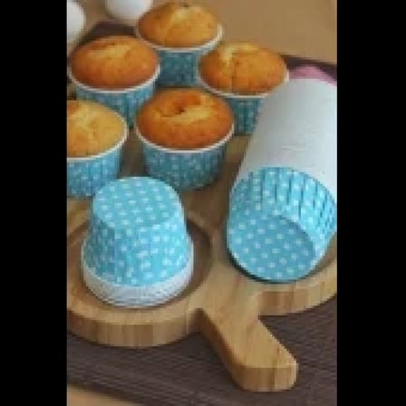 Pet Kapsül (50x39) Puantiyeli Mavi 25'li - İthal Krema Torbası Set