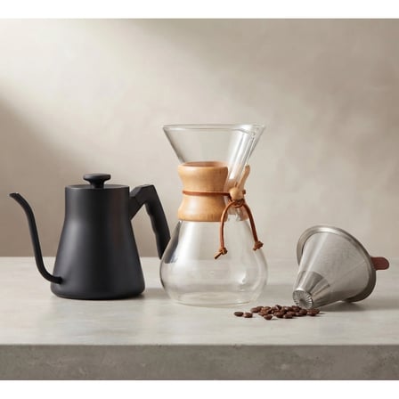 3'Lü V60 Kahve Demleme Seti̇ 800Ml(Siyah) Çeli̇K Fi̇Ltre