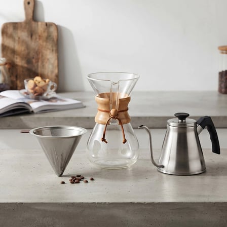 3'Lü V60 Kahve Demleme Seti̇ 800Ml(Çelik) Çeli̇K Fi̇Ltre