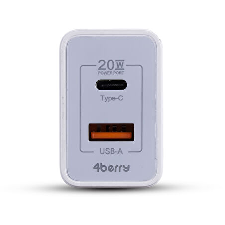 AD88 20W Çift USB Şarj Adaptörü - Hızlı Şarj Cihazı BEYAZ