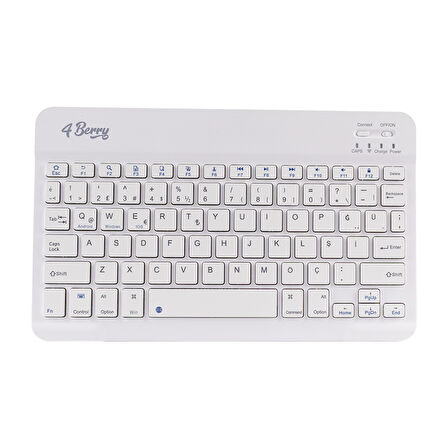 Kablosuz Klavye Mouse ve Stand Seti  + Ayarlanabilir Telefon Standı BEYAZ