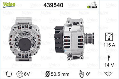 Mercedes Alternator (14v 115a) W202 97>00 W210 98>02 Vito 638 97>02 Sprinter 00>06 - Valeo 439540