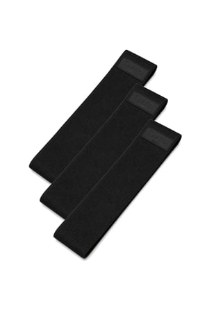 Gymo Hip Band Squat Egzersiz Kalça Direnç Bandı 76x8cm Siyah 3'lü Set