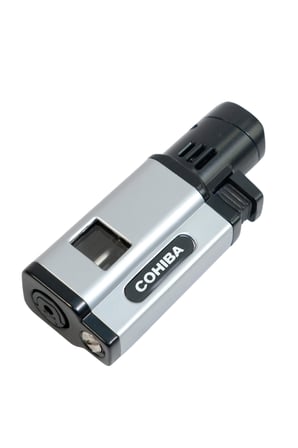 Cohiba 3 Torch Pürmüz Delicili Gümüş Siyah Metal Puro Çakmağı - TR9579