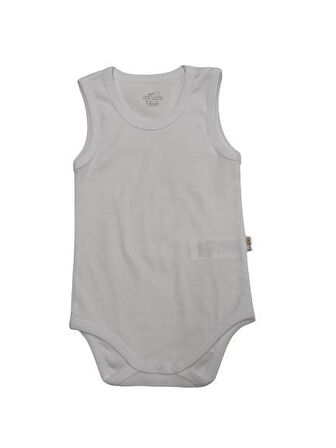 Albimini Minidamla Penye Askılı Body (2-4 Yaş) 43154 Beyaz