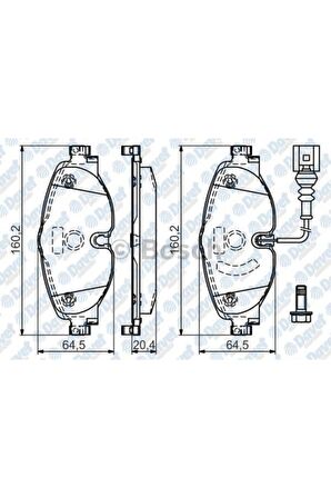 Fren Balatası On Golf Vııı Octavıa Audı A3 8v1 1.2 1.4tfsı 1.6tdı