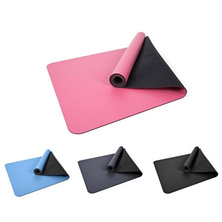 Gymo Pro Series® Pu-Rubber Kaydırmaz Kauçuk Yoga Matı Pilates Minderi 5mm Pink