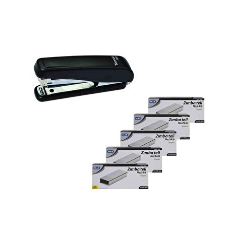 Temat Zımba Makinesi 24/6 Siyah 7000 + 5 Adet Tel