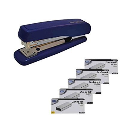 Temat Zımba Makinesi 24/6 Mavi 8000 + 5 Adet Tel