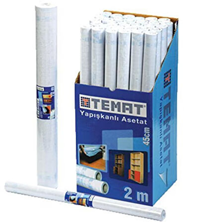 Yapışkanlı Asetat Şeffaf 45X2metre - 3 adet