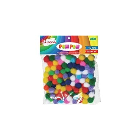 Ticon Pastel Renk Pom Pom 10 Mm 100 Adet