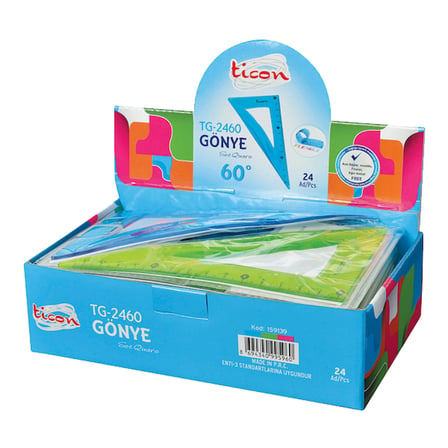 Ticon Flex Renkli Gönye 60 Derece Tg-2460