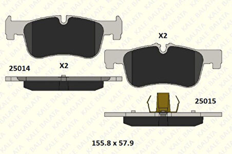 Bmw Fren Balatası On Bmw F20 F21 - Kale B 25014 183 05 Msh