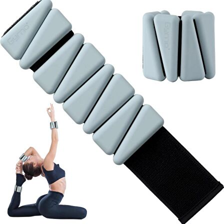 Gymo Pro Series Ayarlanabilir Silikon Bilek Ağırlığı 2x500gr Üçgen Nane Yeşili
