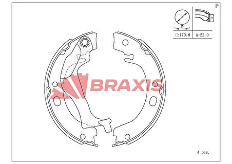 Toyota El Fren Balatası Pabuc Toyota Corolla 1.4 1.6 Vvti 1.4 D4d 2002-2007 (e12) - Braxıs Ac0113