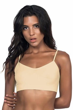 Kadın Ten DikişsizİInce Askılı Korse Büstiyer