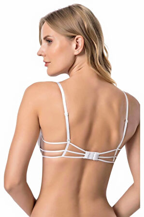 Kadın Kırmızı Taşlı Biyeli Micro Sütyen 7007