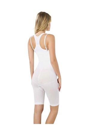 Kadın Ten Seamless Göğsü Açık Boxer Boy Korse