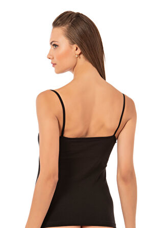 Özkan 3167 Önü Büzgülü Dantelli Likralı Pamuklu İp Askılı Kadın Penye Atlet