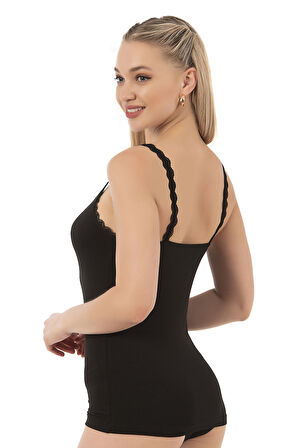 Özkan 24675 Kadın Modal Pamuklu İnce Askılı Dantelli Atlet