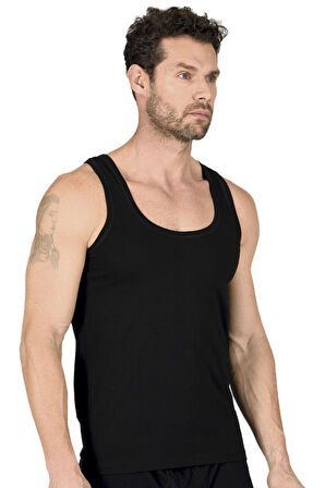 Özkan 11407 Erkek %100 Pamuklu Süprem Esnek Rahat Kalın Askılı Örme Atlet