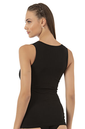 Özkan 25348 Kadın Pamuklu Dantelli Kalın Askılı Atlet