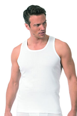 Özkan 0113 Erkek %100 Pamuklu Ribana Esnek Yumuşak Kalın Askılı Atlet