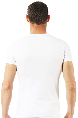 Özkan 0265 Erkek Pamuklu Kapalı Sıfır Yaka Yarım Kol Fanila Tişört 