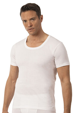 Özkan 0059 Erkek %100 Pamuklu Süprem Kumaş Açık Yaka Yarım Kol Atlet Fanila