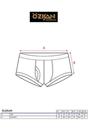 Özkan 0117 Erkek Ribana Pamuklu Slip Torbalı Külot 