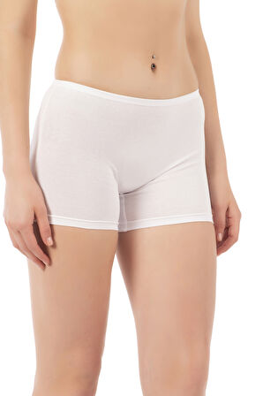 Özkan 0412 Kadın Likralı %95 Pamuklu Süprem Esnek Rahat Boxer Şort Tayt