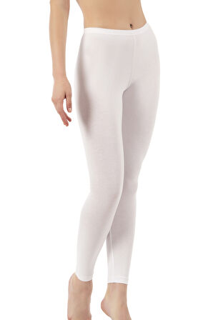 Özkan 0415 Kadın Pamuklu Likralı Süprem Düz Uzun Tayt