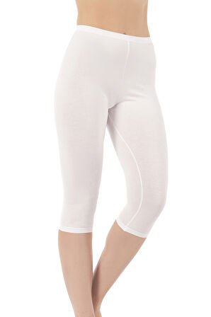 Özkan 0458 Kadın %95 Pamuklu Likralı Süprem Kumaş Esnek Rahat Yumuşak Diz Altı Kapri Tayt