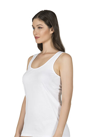 Özkan 25561 Kadın Pamuklu Ribana Atlet