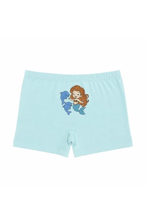Özkan 41602 5'li Paket Kız Çocuk Karışık Renkli Desenli Pamuklu Yumuşak Rahat Şort Boxer