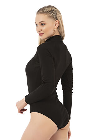 Özkan 24201 Kadın Termal Uzun Kollu Balıkçı Yaka Kancalı Çıtçıtlı Body