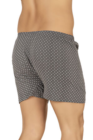 Özkan 11810 5'li Paketli Erkek Pamuklu Esnek Yumuşak Desenli Penye Boxer Şort Külot