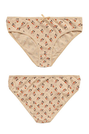 Özkan 26481 7'li Paket Kadın Pamuklu Desenli Likralı Süprem Esnek Rahat Slip Bikini Külot