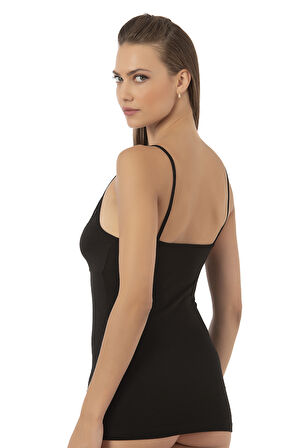 Özkan 26809 Kadın Pamuklu Modal Yakası Dantel Detaylı İnce Askılı Atlet