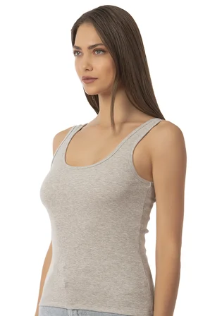 Özkan 26815 Kadın Soft Pamuklu Kaşkorse Fitilli Esnek Rahat Kalın Askılı Örme Atlet Bluz