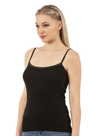 Özkan 26763 Kadın Viskon Kaşkorse Fitilli Esnek Rahat İnce Askılı Atlet