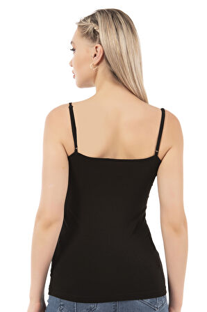 Özkan 26954 Kadın Pamuklu Modal Esnek Yumuşak Dantel Detaylı İnce Askılı Atlet