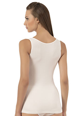 Özkan 26961 Kadın Pamuklu Modal Dantelli Esnek Yumuşak Kalın Askılı Atlet