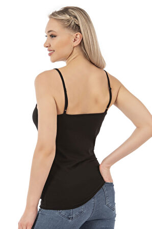 Özkan 27105 Kadın Pamuklu Modal Esnek Rahat İp Askılı Örme Atlet