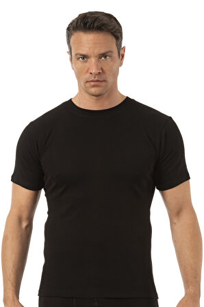 Özkan 12420 Erkek %100 Pamuklu Likrasız Penye Süprem Kumaş Kapalı Yaka Kısa Kollu T-shirt