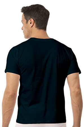 Özkan 12420 Erkek %100 Pamuklu Likrasız Penye Süprem Kumaş Kapalı Yaka Kısa Kollu T-shirt