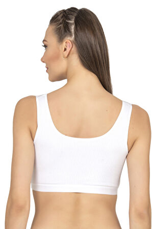 Özkan 27408 Kadın Viskon Kumaş Çıkarılabilir Pedli Balensiz Kaşkorse Kalın Askılı Sütyen Büstiyer