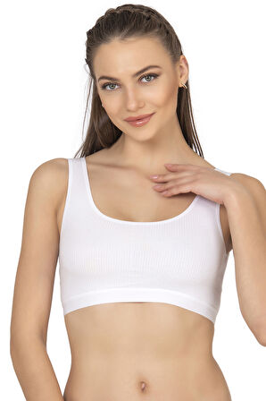 Özkan 27408 Kadın Viskon Kumaş Çıkarılabilir Pedli Balensiz Kaşkorse Kalın Askılı Sütyen Büstiyer